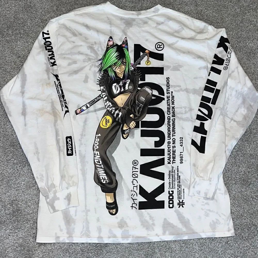 Go Away Smiley Face Anime Japanese Sexy Kitten Samurai T Shirt Japan Kaiju017 M